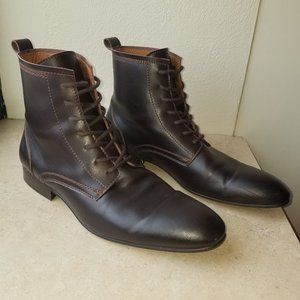 Slim Sole Vegan Dress Boots - Brown - US 11/ EU 45